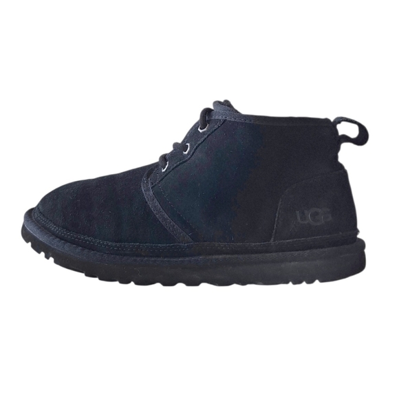 UGG Mens Neumel Black Suede Chukka Boot Sherpa Shearling Lined Logo 9